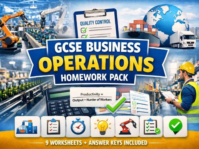 GCSE Business Operations Homework Pack
