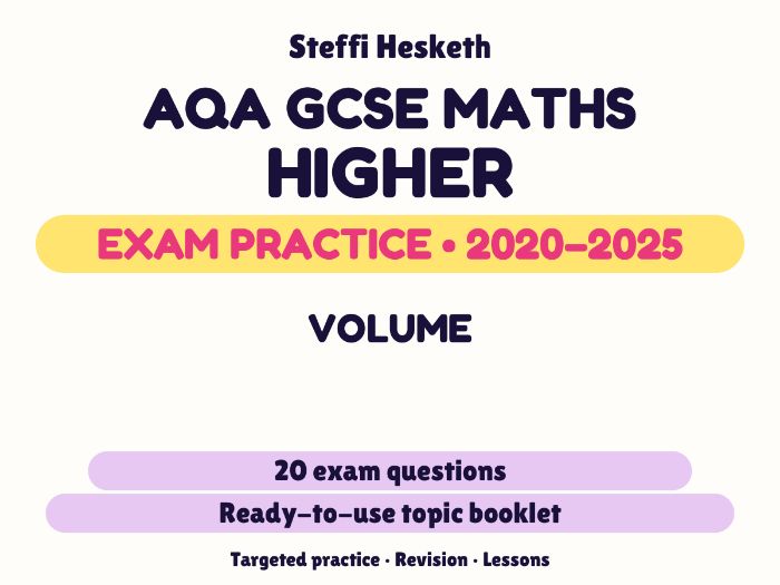 AQA GCSE Maths Higher: Volume Exam Questions | 2020-2025