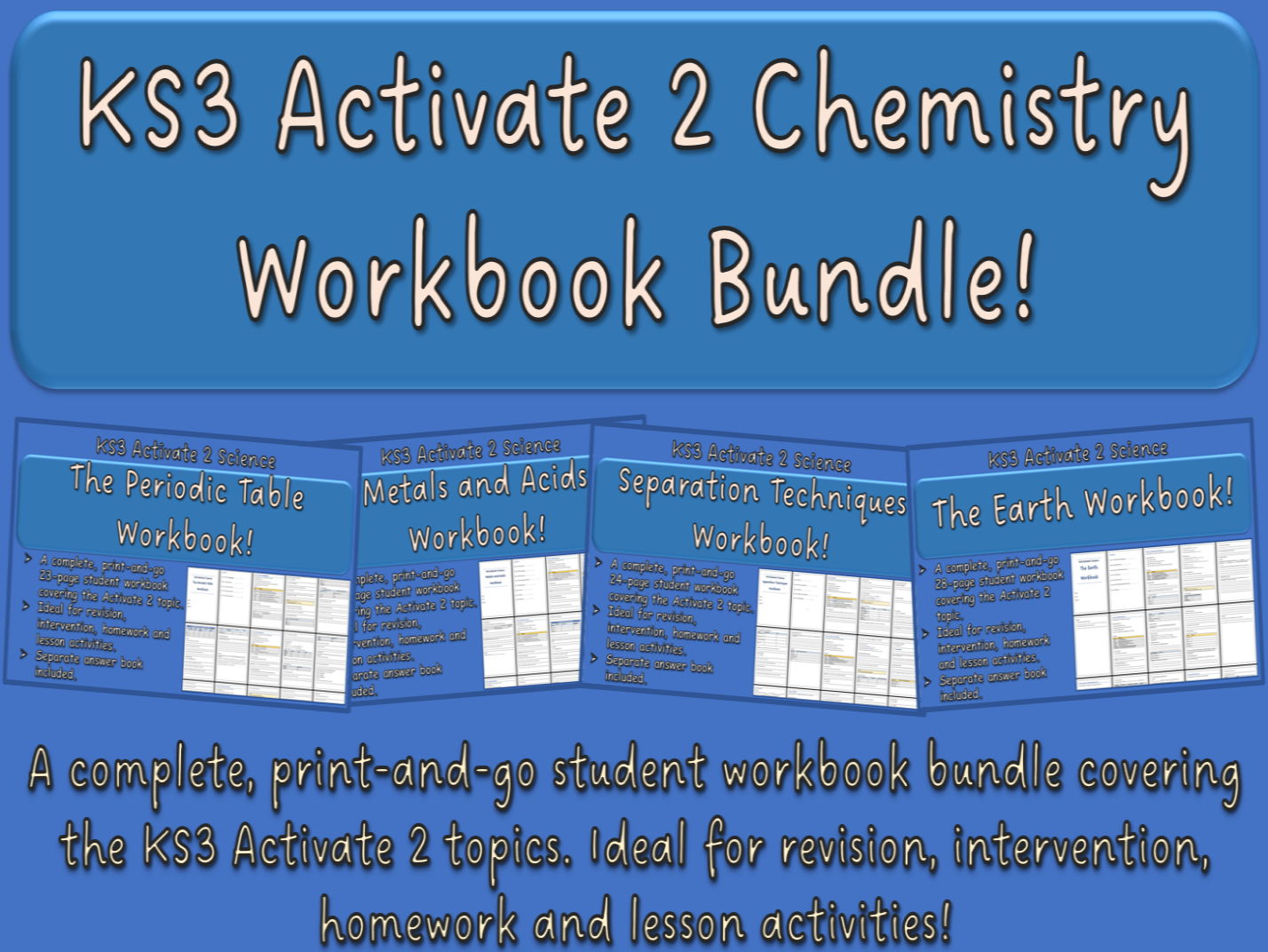 KS3 Activate 2 Chemistry Workbook Bundle