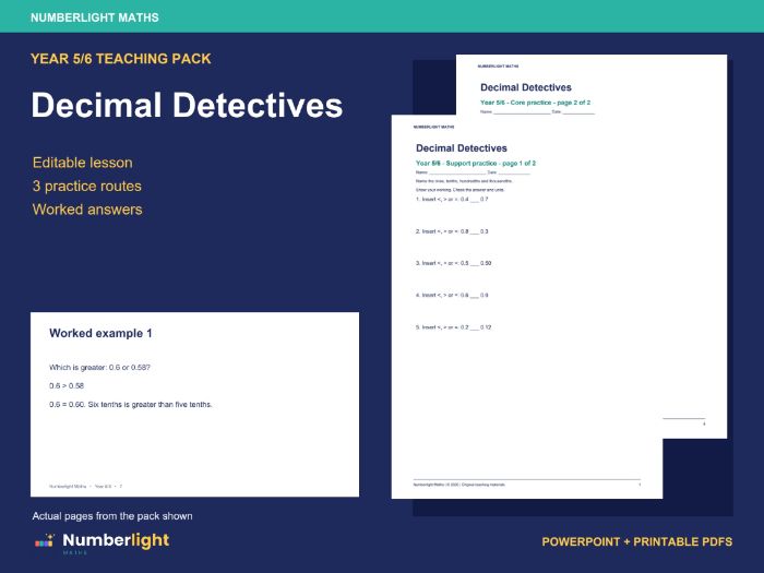 Decimal Place Value Year 5/6 Complete Pack