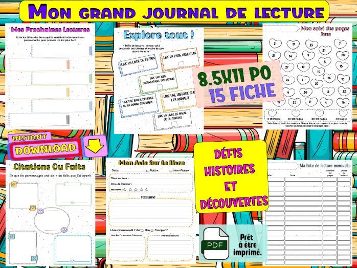 Mon grand journal de lecture : défis, histoires et découvertes