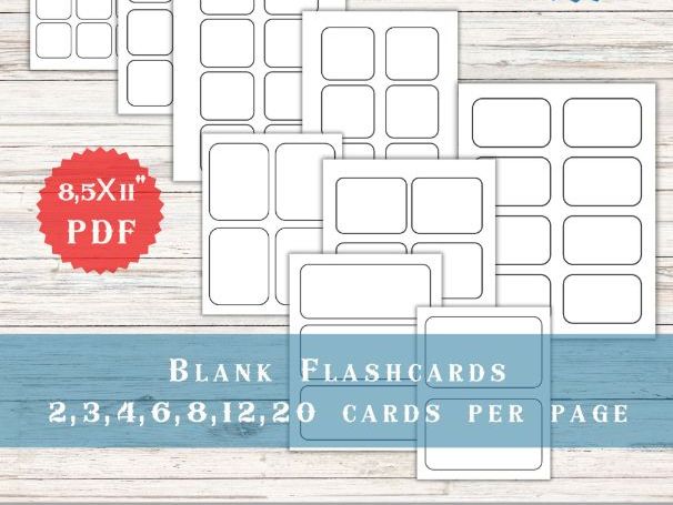 Task Card & Flashcard Templates Blank Flash Card Templates School & Homeschool Resource Commercial