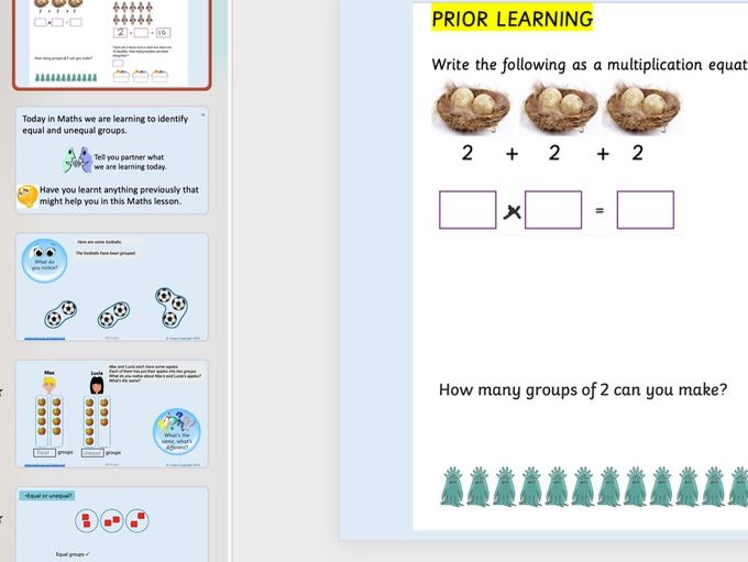 MATHS NCETM YEAR 2: Unit 5 multiplication and division