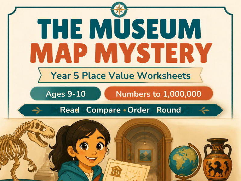 Year 5 Place Value Worksheets: Museum Mystery