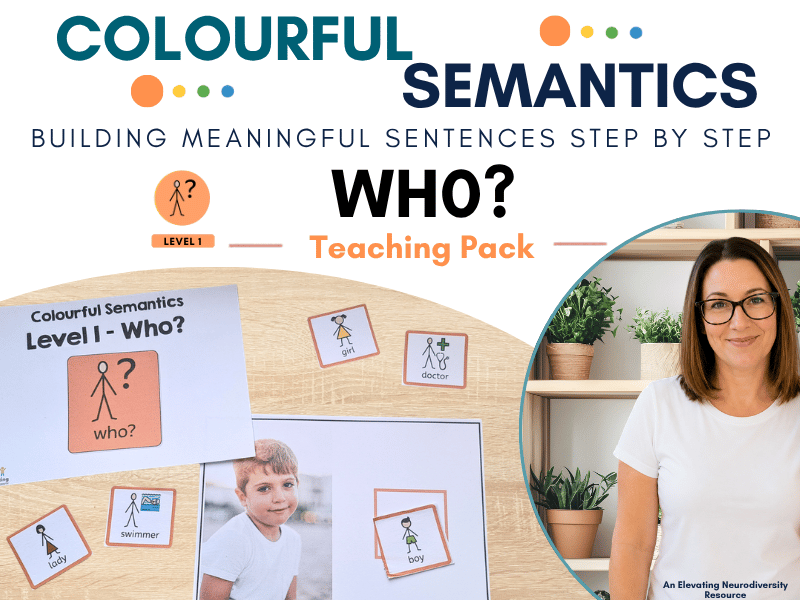 Colourful Semantics Level 1 Who Activities