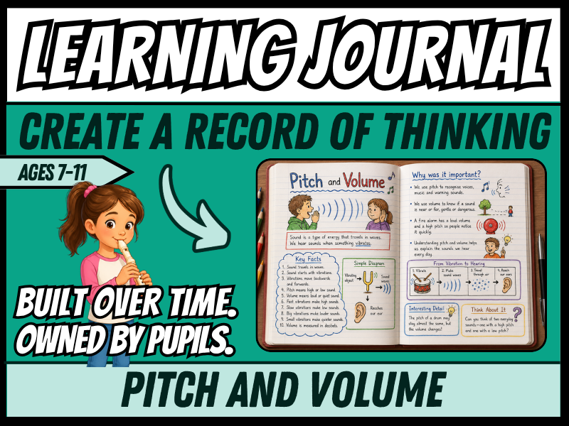 Pitch and Volume | Learning Journal | Grades 2-5