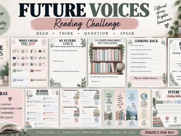 Future Voices Reading Challenge | KS2 & KS3 Reading, Critical Thinking & Pupil Voice Pack