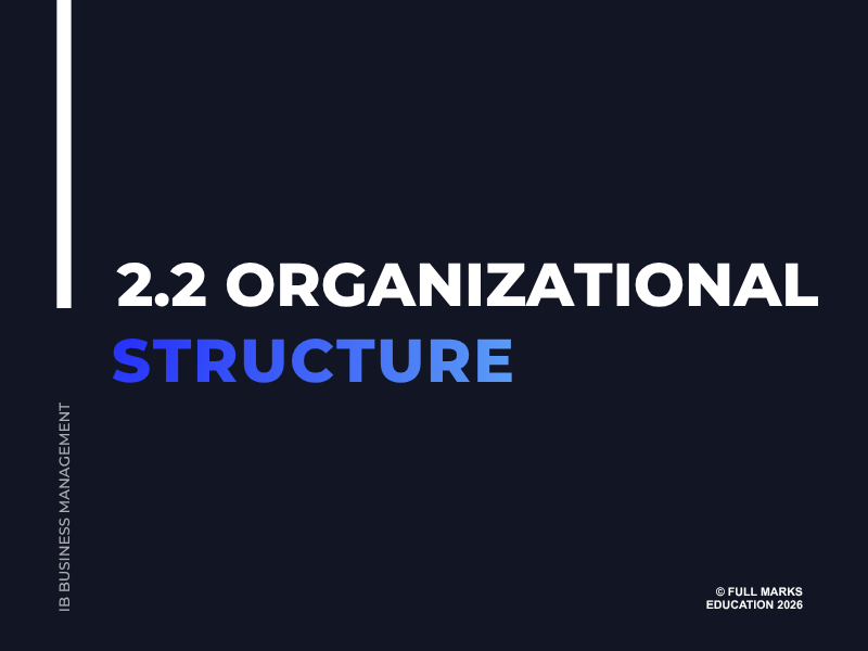 IB Business Management 2.2 - Organisational Structure