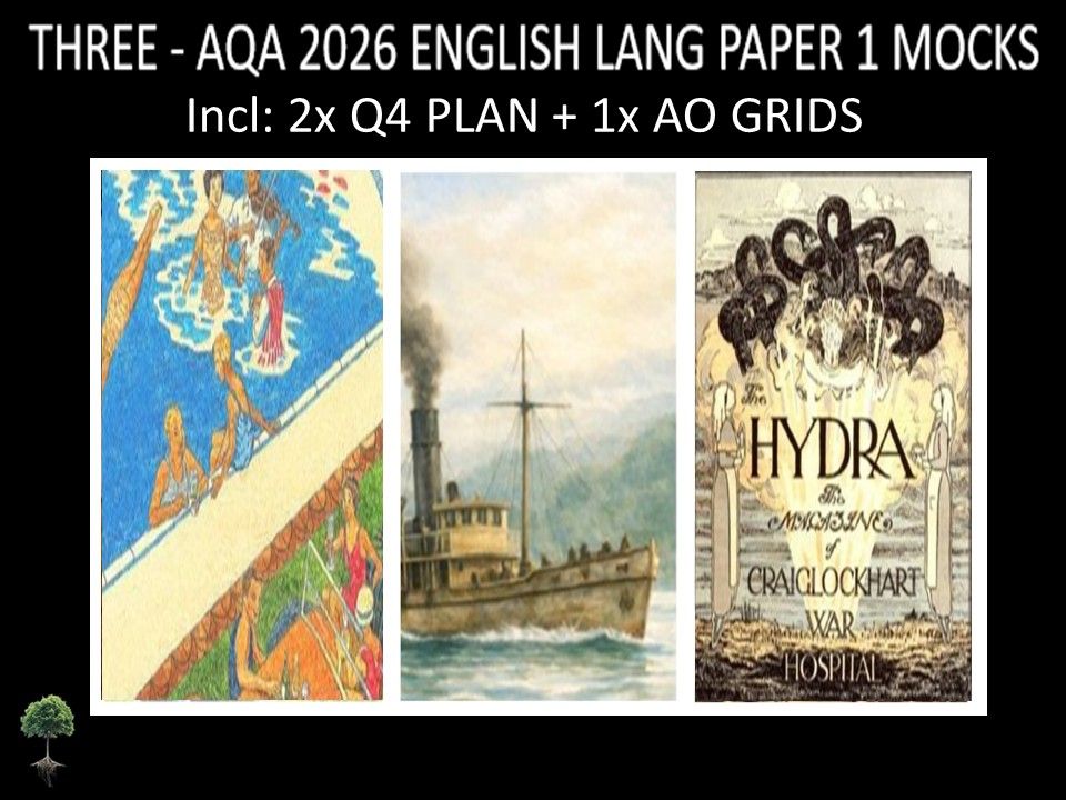 THREE - AQA PAPER 1 | 2026 FULL MOCKS | Q4 PLAN | AO GRIDS