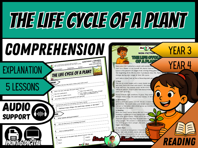 The Life Cycle of a Plant | Reading Comprehension | Year 3/4