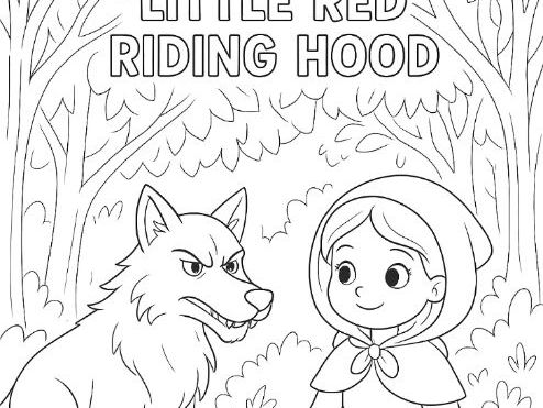 Little Red Riding Hood Colouring Sheet