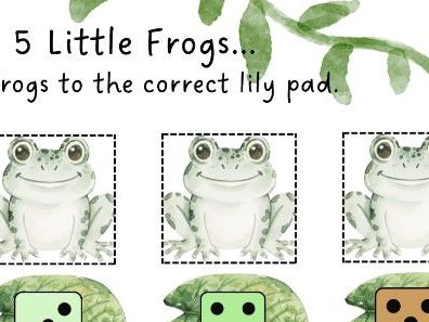 5 Little Frogs Number matching