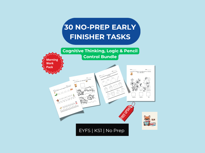 Early Finisher Worksheets | EYFS & KS1 Morning Work | No Prep Activities