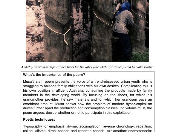 Close reading notes: Omar Musa, 'Airforce Ones'