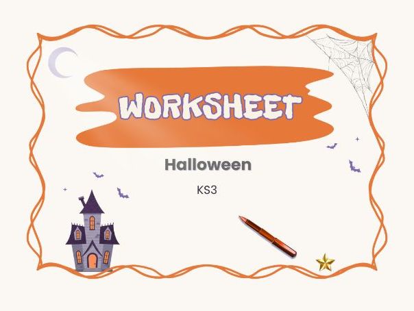 Halloween vocabulary in French – KS3 worksheet