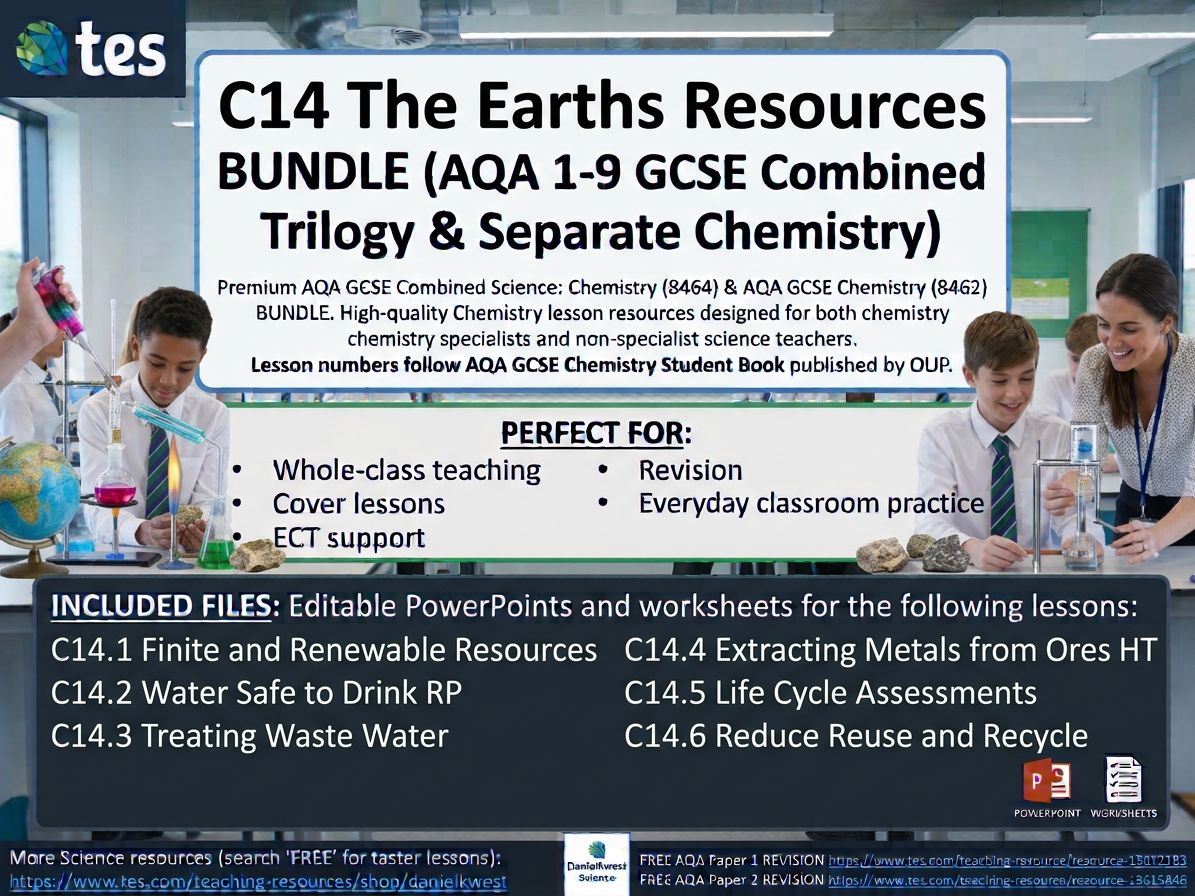 C14 The Earths Resources BUNDLE (AQA 1-9 GCSE Combined Trilogy & Separate Chemistry)