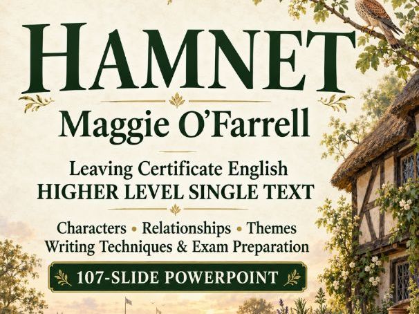 Hamnet by Maggie O' Farrell – Leaving Certificate Higher Level Single Text PowerPoint