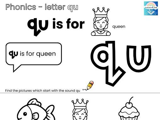 Phonics – Letter qu | Find, Match & Identify the qu Sound