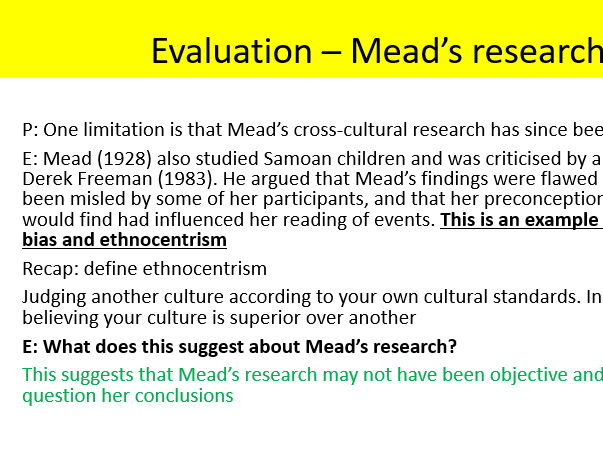 *New spec* AQA Psychology the influence of culture and media on gender