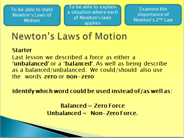 Newtons Law's (F=ma)