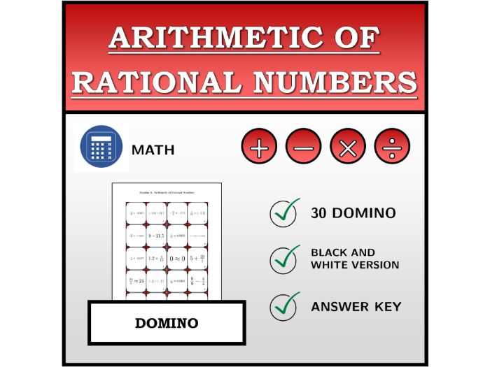 Domino | Arithmetic of Rational Numbers | Math Activity