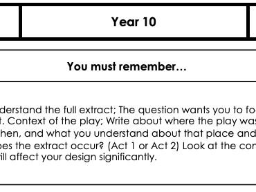 AQA GCSE Exam Info Knowledge Organiser
