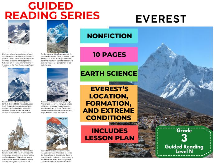 Guided Reading Level N - Everest (with Lesson Plan)