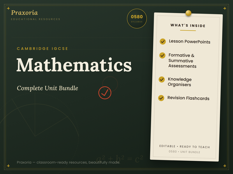 IGCSE Maths (0580) Complete Unit 9 pack