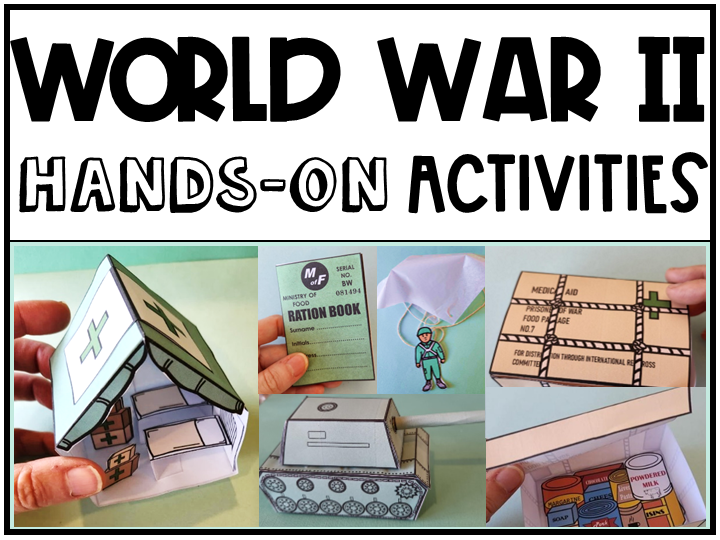 WWII Second World War 2 Hands-on Activities, Crafts, Engaging History Pack KS2 KS3