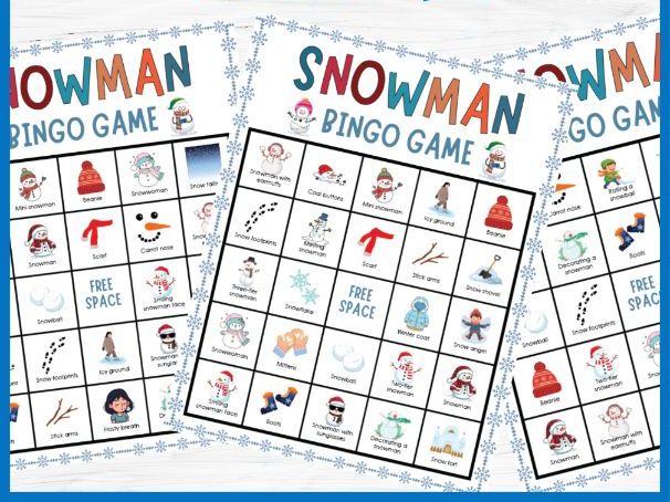 No Prep Winter Snowman Bingo Game | Fun Holiday Seasonal Classroom Activities