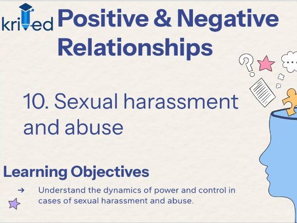 Sexual harassment and abuse – KS4 Year 11 PSHE on Power, Control & Consent
