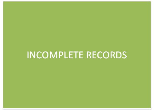 Incompete Records