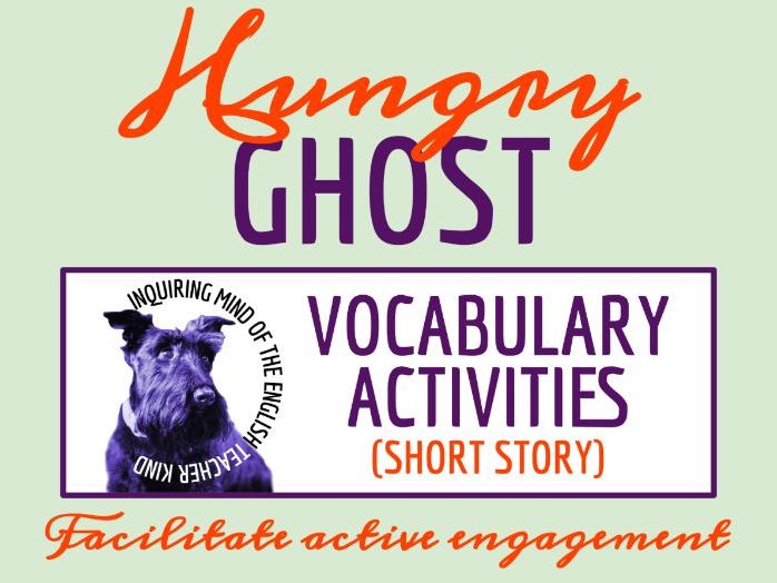 "The Hungry Ghost" by Emil Petaja Vocabulary Worksheets | Weird Fantasy Story | Halloween Horror