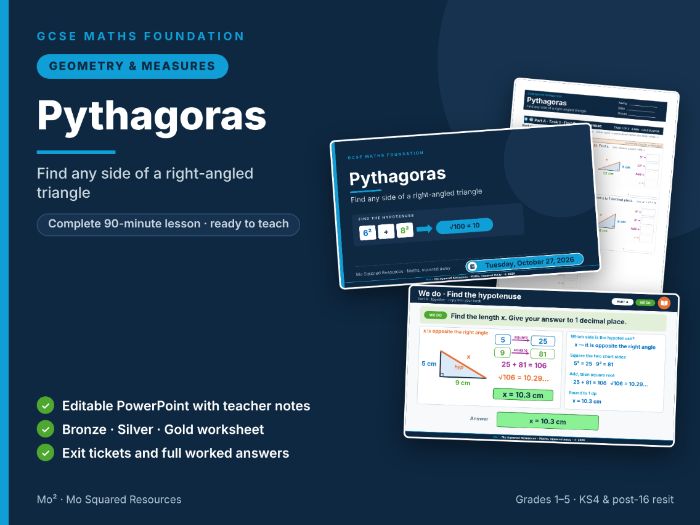 Pythagoras – GCSE Maths Foundation Lesson