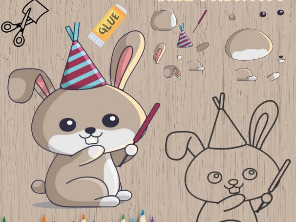 Rabbit Craft – Cut and Paste Activity for Kids