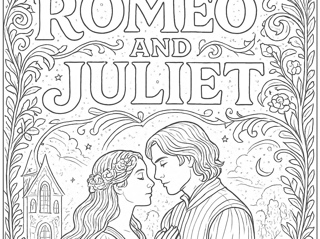 10 Shakespeare Plays Mindful Colouring Sheets
