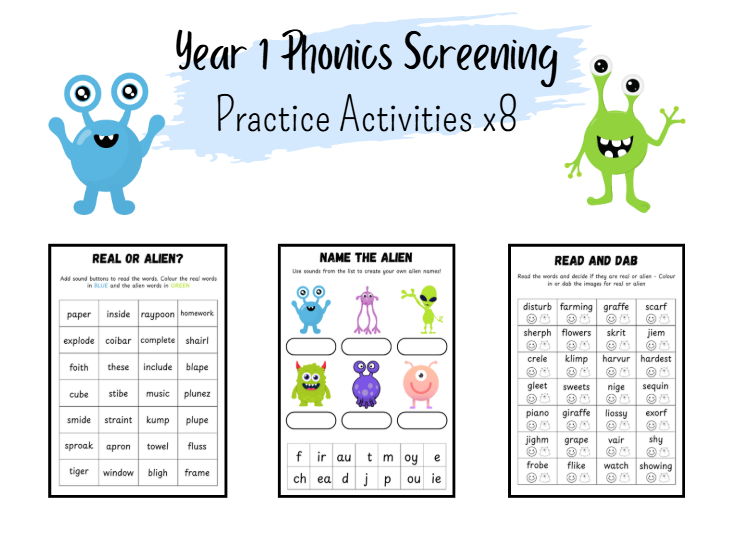 Phonics Screening Practice Activities