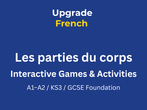 Les parties du corps / J'ai mal – Interactive Activities (A1–A2 / KS3 / GCSE Foundation)