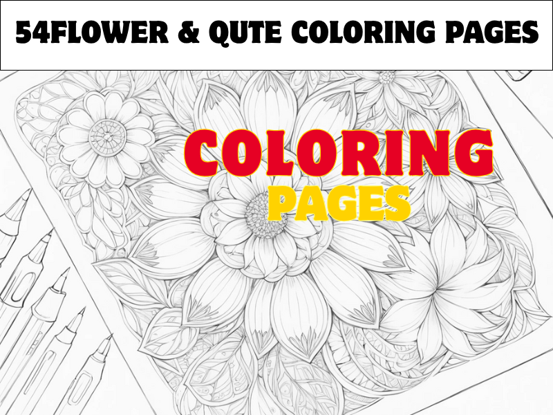 Floral & Motivational Quotes Coloring