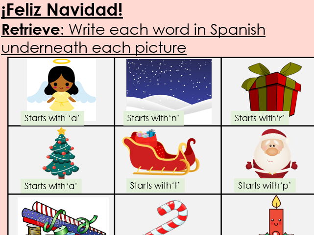 Year 7 La Navidad Christmas Lesson new 2025