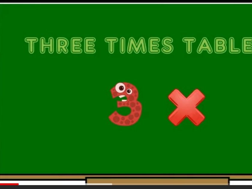 Three times tables song