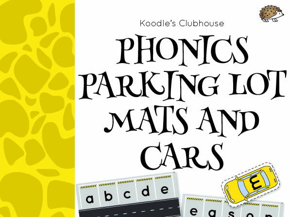Phonics parking lot mats and cards