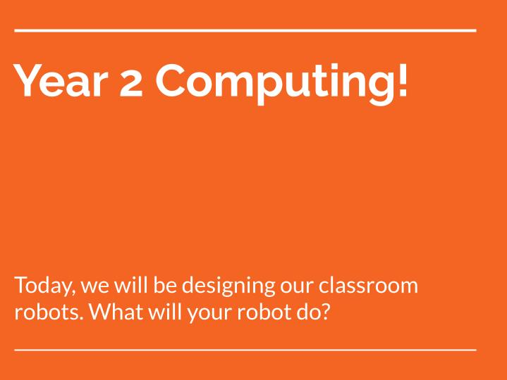 Welcome to Year 2 Computer Science – Offline Computing Carousel