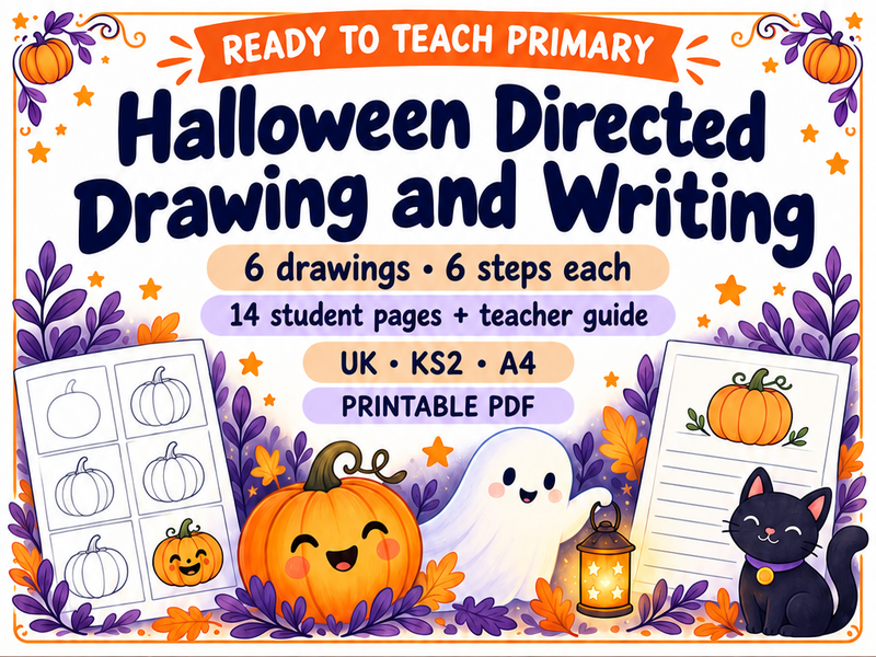 Halloween Directed Drawing and Writing