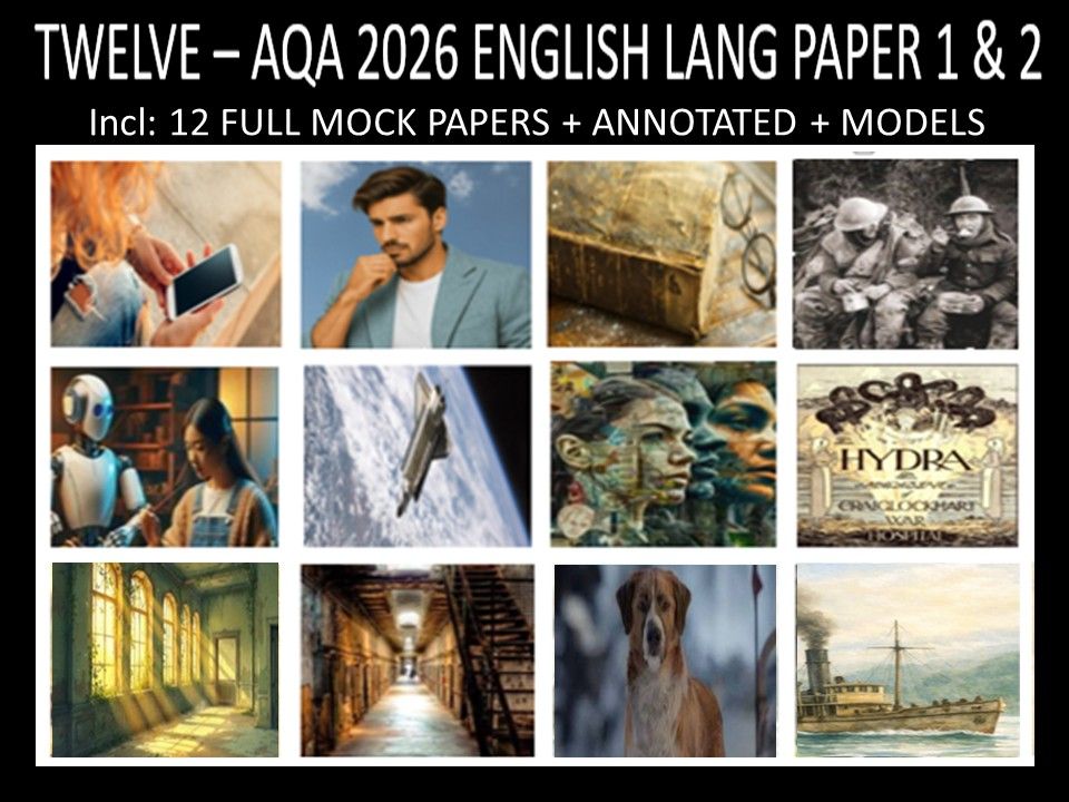 TWELVE - AQA PAPER 1 & 2 | 2026 FULL MOCKS | ANNOTATED | MODELS