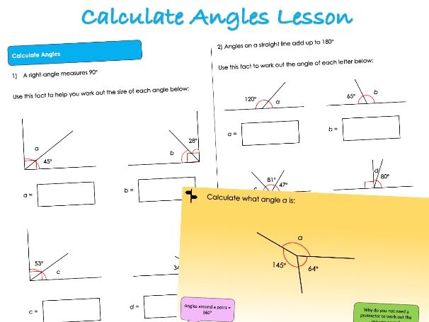 Year 6 Shape - Calculate Angles Lesson