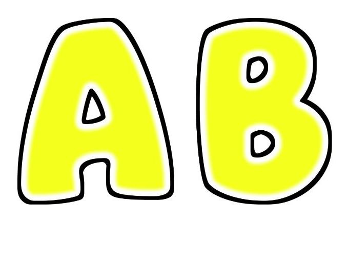 Neon Yellow Glow Bubble Letters | Bulletin Board Letters | Classroom Display Pack