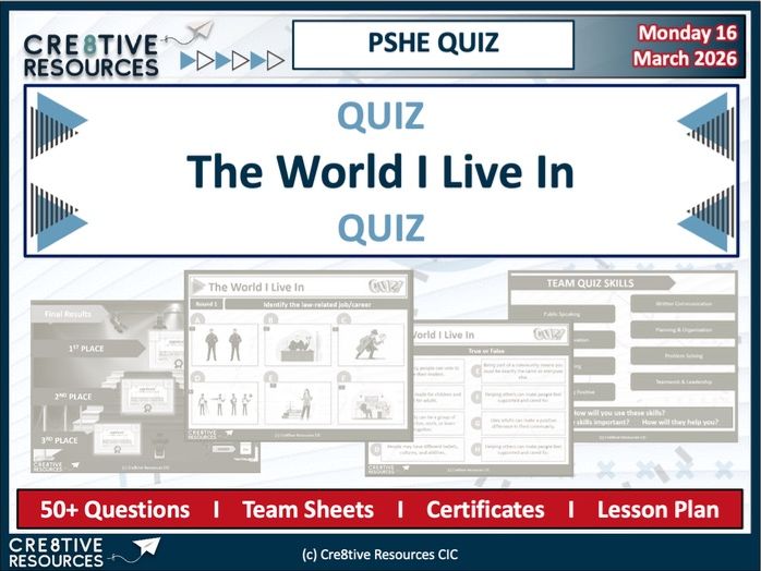 The World I Live In End of Term KS2 Quiz