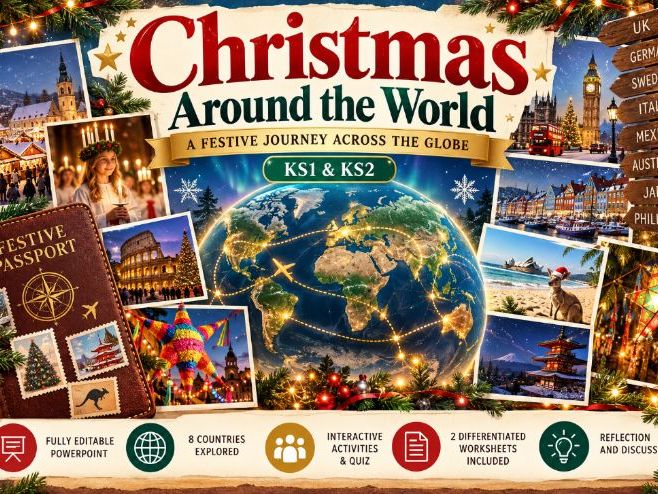 Christmas Around the World | KS1 & KS2 Assembly, PowerPoint & Worksheets