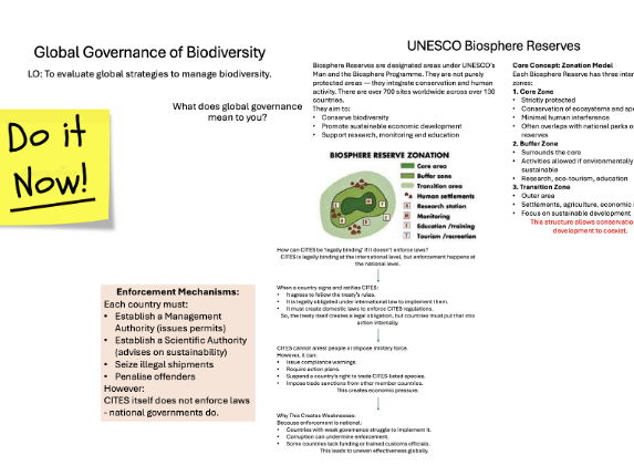 L13 Global Governance - Edexcel IA2 Geo Ecosystems